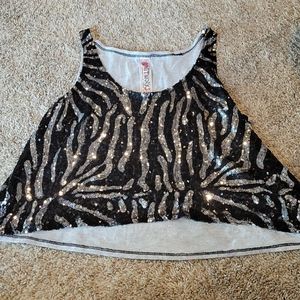Sequin crop top